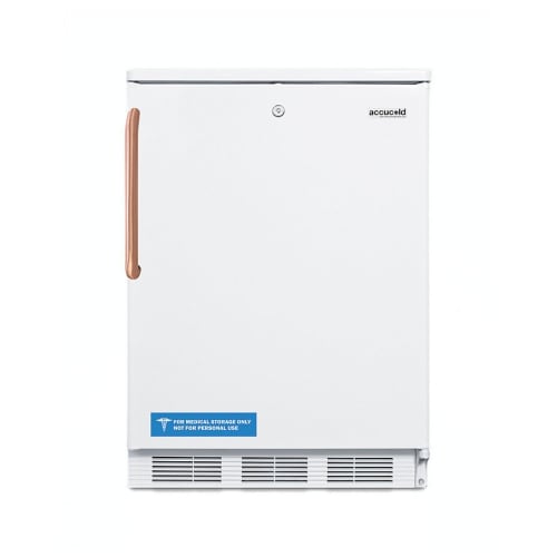 Refrigerador Independiente Accucold Commercial con Mango de Cobre, 5.5 Pies Cúbicos, Descongelamiento Automático, Blanco